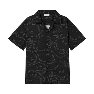 Áo Sơ Mi Ngắn Tay Cuban Họa Tiết Teelab Local Brand Unisex Smiley Face SS055