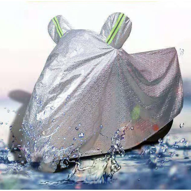 Bạt phủ trùm xe máy KAW Full Size, Bạt Trùm Xe Máy Vải Dù Tráng Nhôm 3 Lớp, che nắng che mưa loại dày