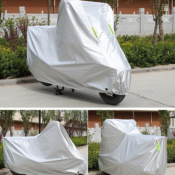 Bạt phủ trùm xe máy KAW Full Size, Bạt Trùm Xe Máy Vải Dù Tráng Nhôm 3 Lớp, che nắng che mưa loại dày