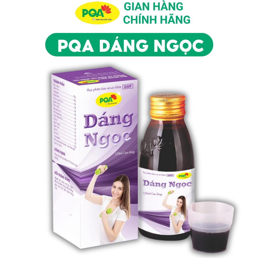 PQA Dáng Ngọc cho người ăn uống không ngon, tiêu hóa kém, bụng đầy chướng, gầy còm, ốm yếu muốn tăng cân. Hộp 125ml