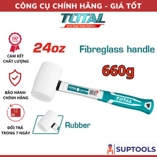 Búa cao su trắng 660g total tht762436 búa 24oz tay cầm sợi thủy tinh thiết kế độc đáo
