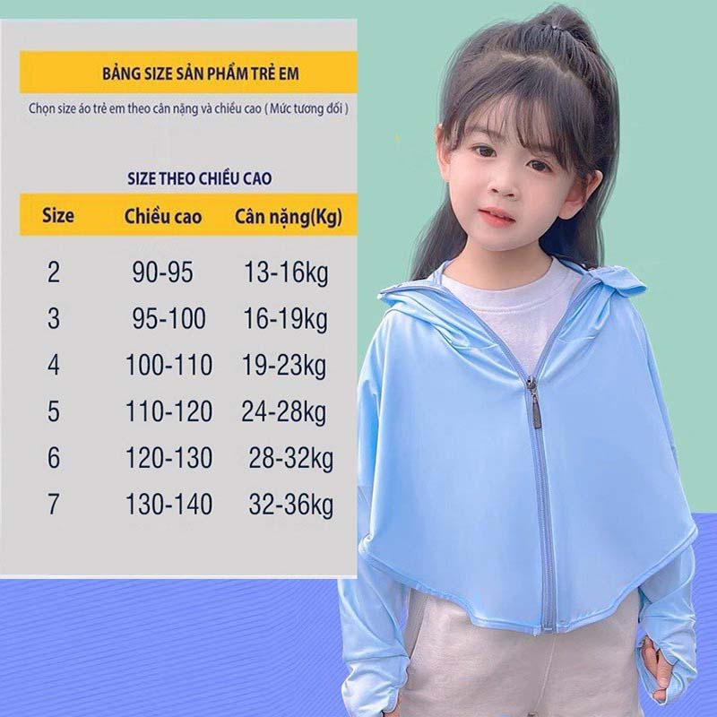 Áo chống nắng tai thỏ TANOSA cho bé Medokids chất thun kim cương thấm hút tốt áo nắng dáng ngăn cánh dơi