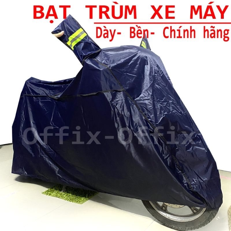Áo phủ trùm xe máy có Tai phản quang cao cấp, hiệu Offix chống thấm nước