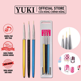 Bộ cọ nét - set cọ nét 3 cây BEAUTY giá rẻ - cọ râu 3 cây siêu mảnh - Cọ vẽ nét chuyên dụng nail