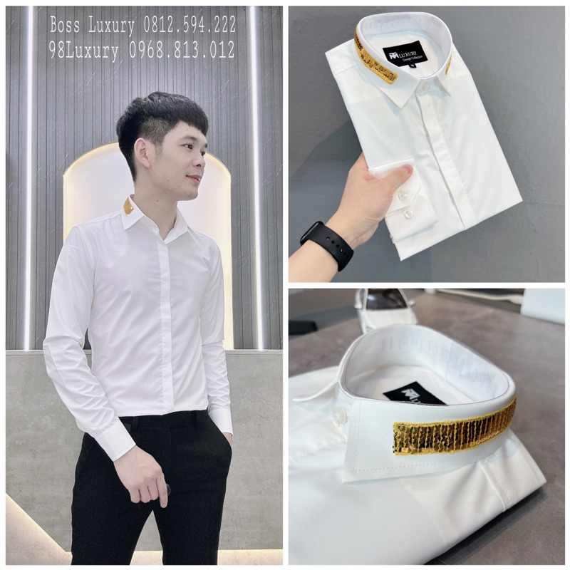 Sơmi Thiết Kế Cổ Kim Sa