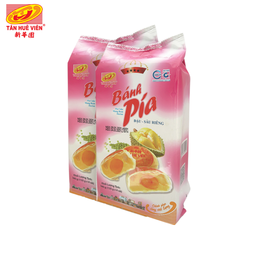 Bánh pía đậu xanh sầu riêng trứng 4 sao Tân Huê Viên