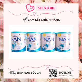 Combo 1 thùng 6 lon sữa nan nga optipro hộp 800g
