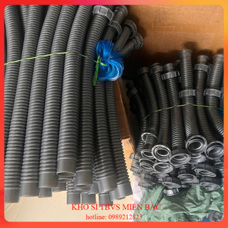 Dây xiphong sun thoát nước cho chậu đúc rửa bát có đầu ren dài 40 - 60cm
