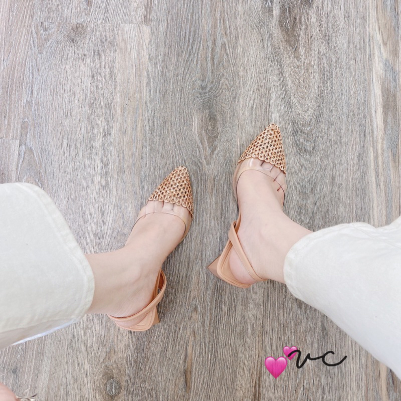 Sandal Za.ra Gót Vuông 5cm Mũi Cói Fullbox - CERIHOUSE