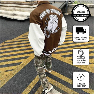 Áo khoác bomber Nâu UNDERTRAP ulzzang hottrend chất nỉ bông xịn xò giá rẻ chất lượng.B03