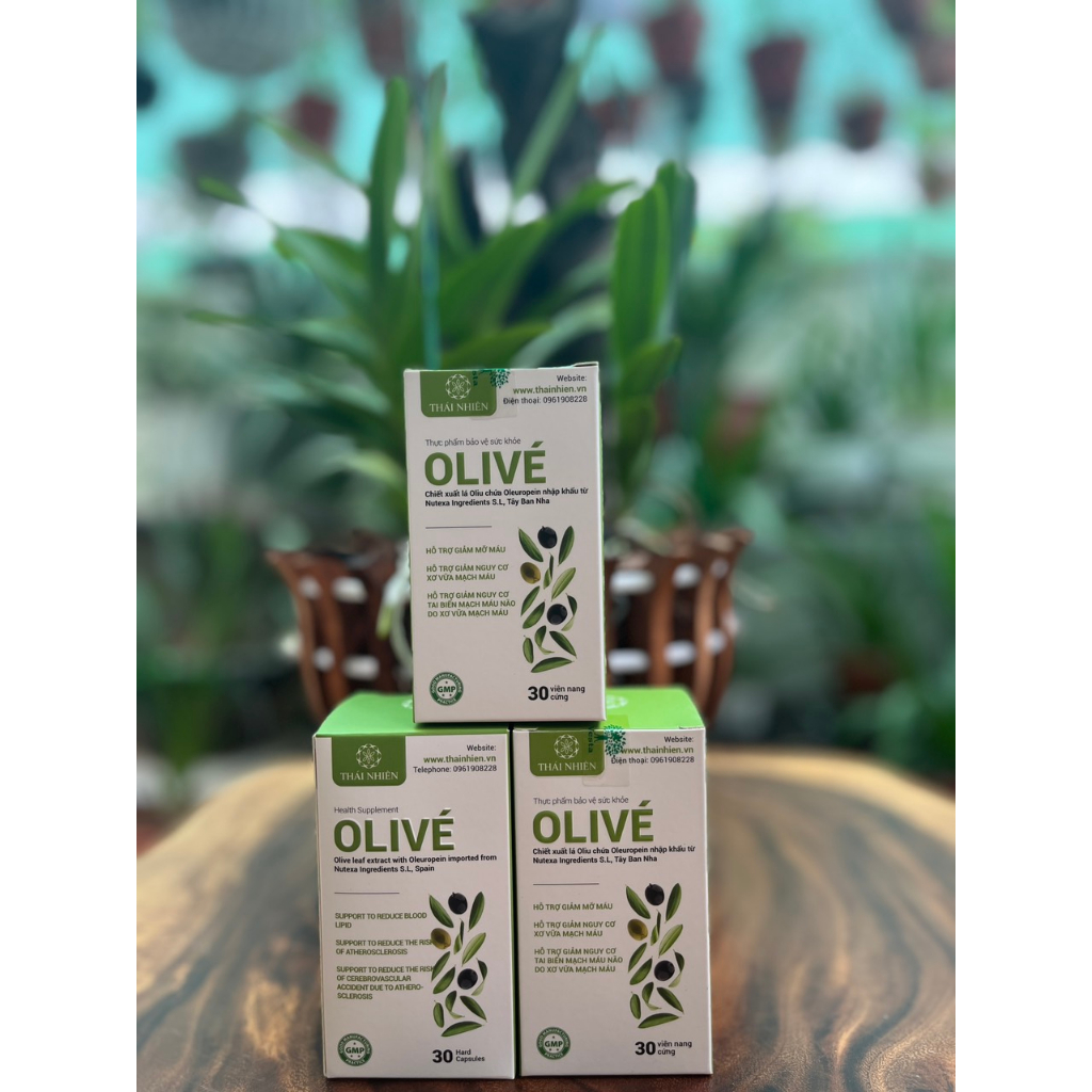 Olivé - Chiết xuất lá oliu giúp giảm mỡ máu, giảm nguy cơ xơ vữa mạch máu - Hộp 30 viên - PNT Bình An