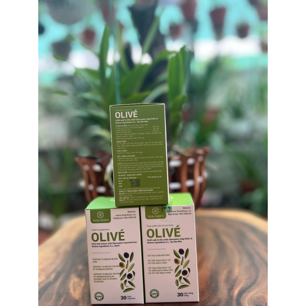 Olivé - Chiết xuất lá oliu giúp giảm mỡ máu, giảm nguy cơ xơ vữa mạch máu - Hộp 30 viên - PNT Bình An