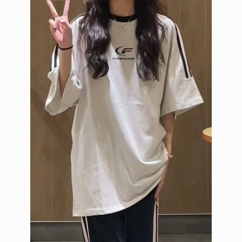 Áo Thun Baby Tee Đen trắng chất cotton khô Áo Phông Tay Lỡ from siêu dẹp 01