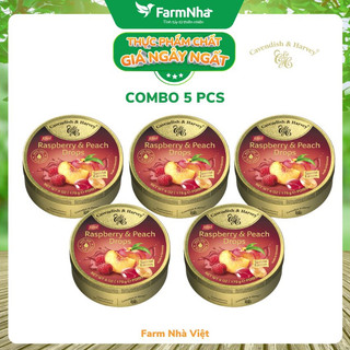 Kẹo trái cây Cavendish & Harvey vị Raspberry & Peach 175gr - Hương vị tự nhiên tuyệt vời từ Đức