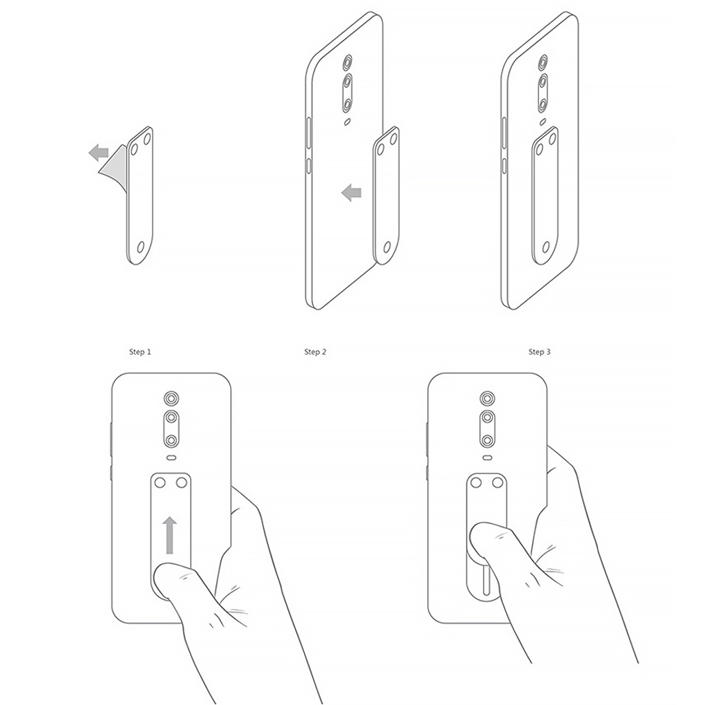 Miếng dán xỏ ngón kèm giá đỡ điện thoại, máy đọc sách