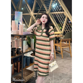 Váy maxi len  cao cấp