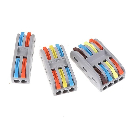 Cút nối dây điện nhanh PCT-222 (Đầu nối kẹp cầu Connector Terminal Domino)