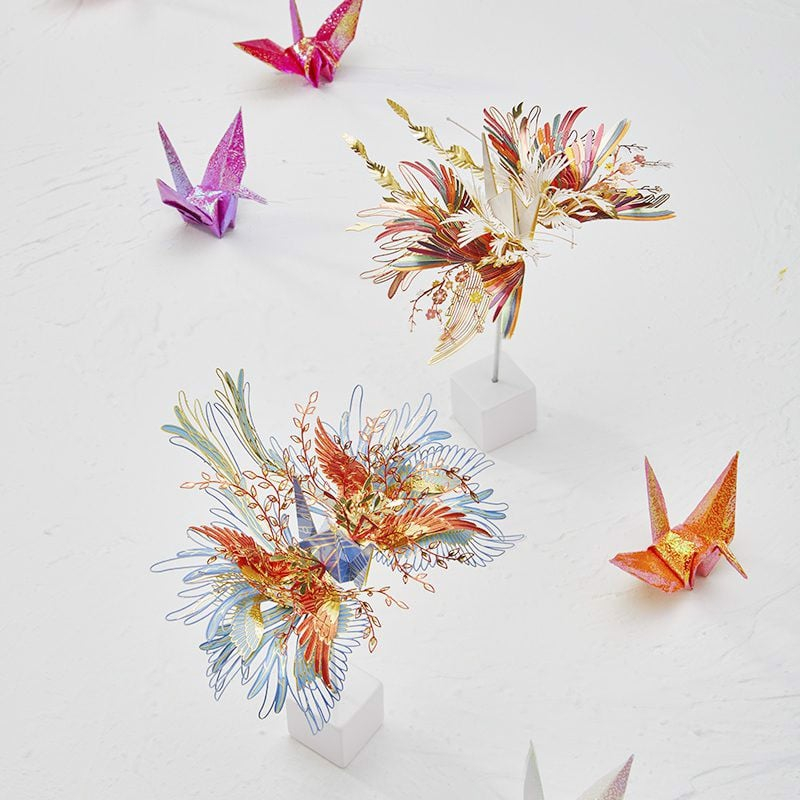 Đồ Chơi Lắp Ráp Mô Hình 3D Bằng Kim Loại Piececool Thiên Ngữ Hạc May Mắn  HP179-GW