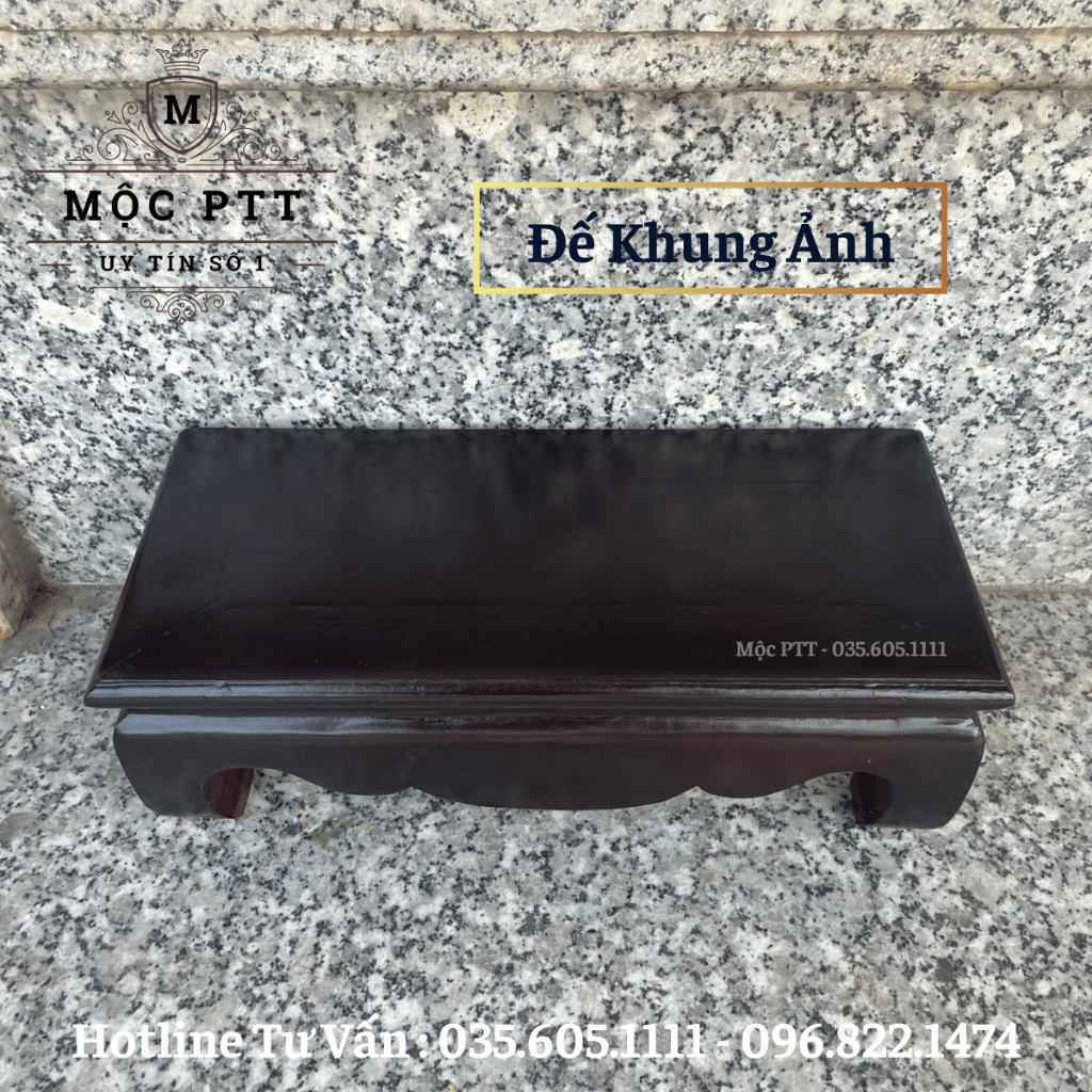 Đế Khung Ảnh màu Cổ gỗ Hương Đá kích thước Dài 20 đến 63 Rộng 13 Cao 10 Cm