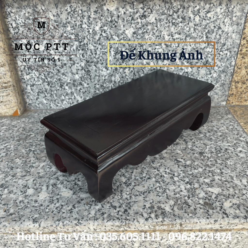 Đế Khung Ảnh màu Cổ gỗ Hương Đá kích thước Dài 20 đến 63 Rộng 13 Cao 10 Cm