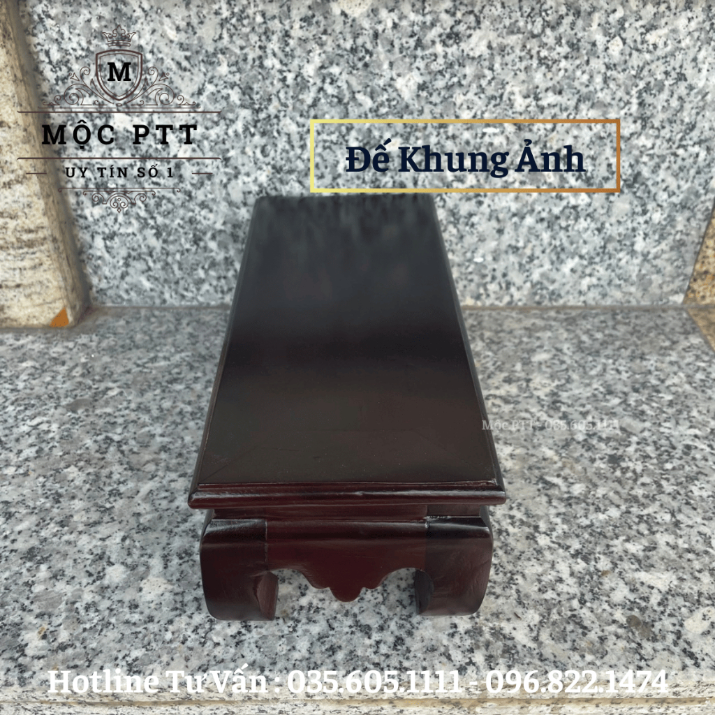 Đế Khung Ảnh màu Cổ gỗ Hương Đá kích thước Dài 20 đến 63 Rộng 13 Cao 10 Cm