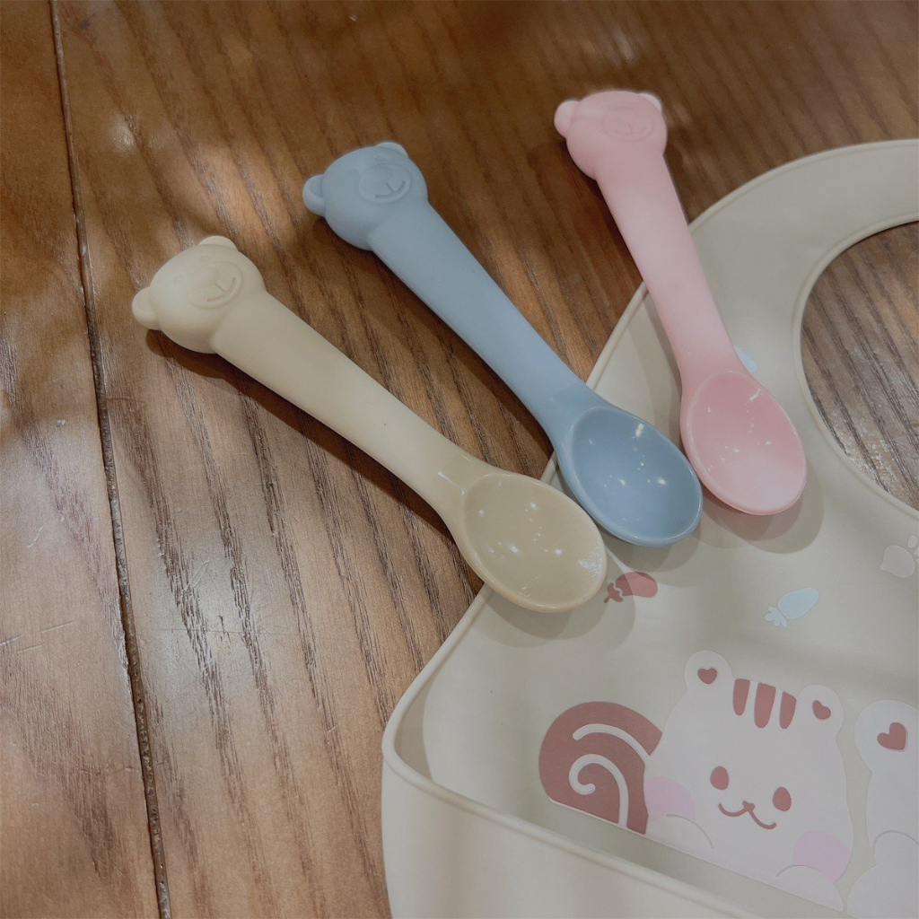 Thìa tập xúc, tập ăn dặm làm bằng silicon an toàn mềm cho bé