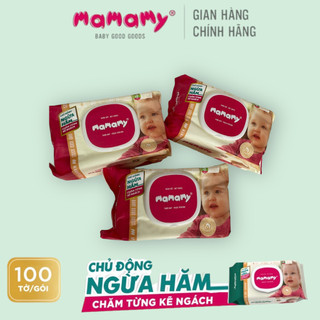 KHĂN ƯỚT MAMAMY 100 TỜ  LOẠI CÓ MÙI