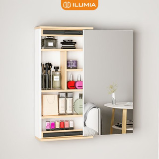 Gương treo tường kết hợp tủ, kệ mỹ phẩm 2in1 thương hiệu ilumia - ip290