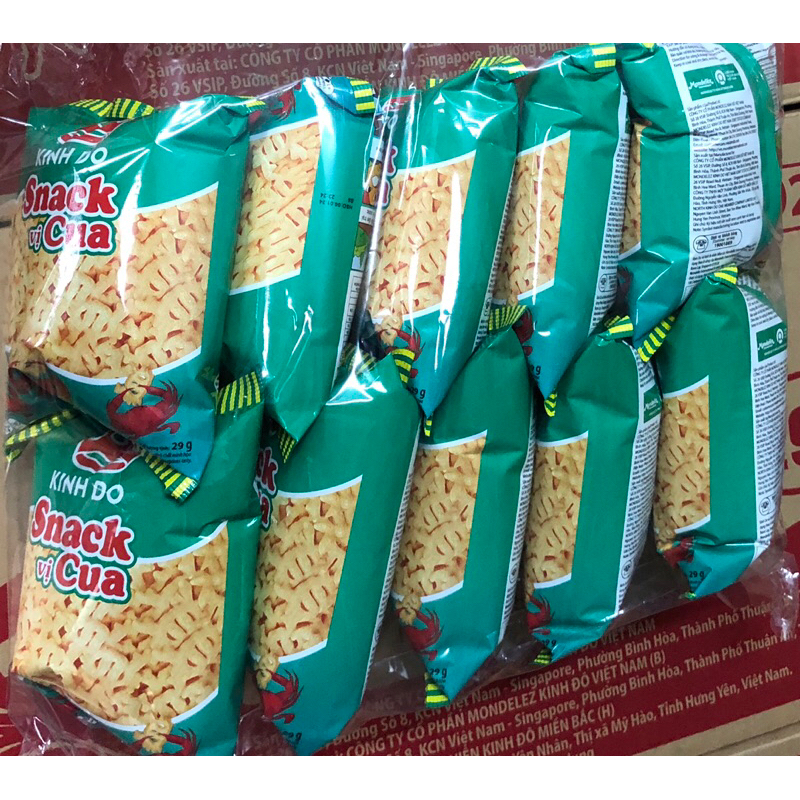 Bánh snack cua Kinh Đô 10 gói/lốc (29g)