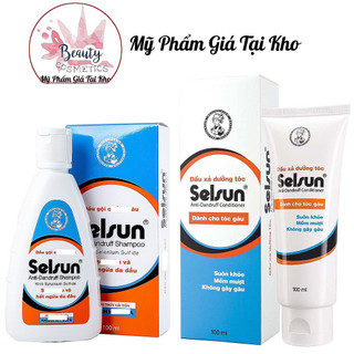Bộ sản phẩm chống gàu Selsun 1 Dầu gội chống gàu Selsun 100ml + 1 Dầu xã dưỡng tóc Selsun 100ml