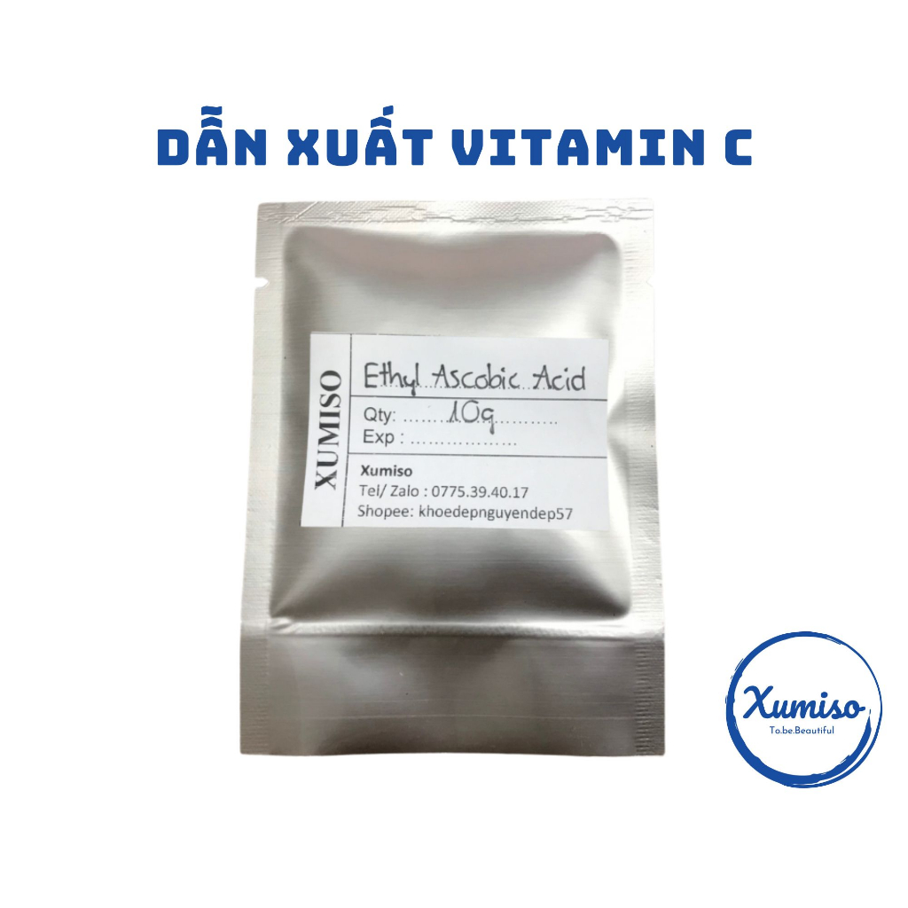 Dẫn xuất Vitamin C - 3-O-Ethyl Ascorbic Acid - Dưỡng chất làm trắng , sáng da - Nguyên liệu mỹ phẩm - 10g