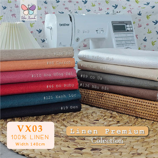 Vải Linen Premium Cao Cấp Chính Phẩm 100% Linen 155gsm Vải Xinh
