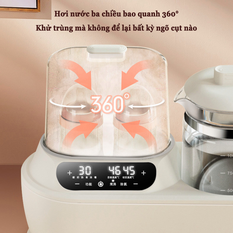 Máy hâm sữa đa năng Ấm nấu nước cho bé Máy làm ấm bình sữa, tiệt trùng bình, khử clo, hâm thức ăn, máy đun nước