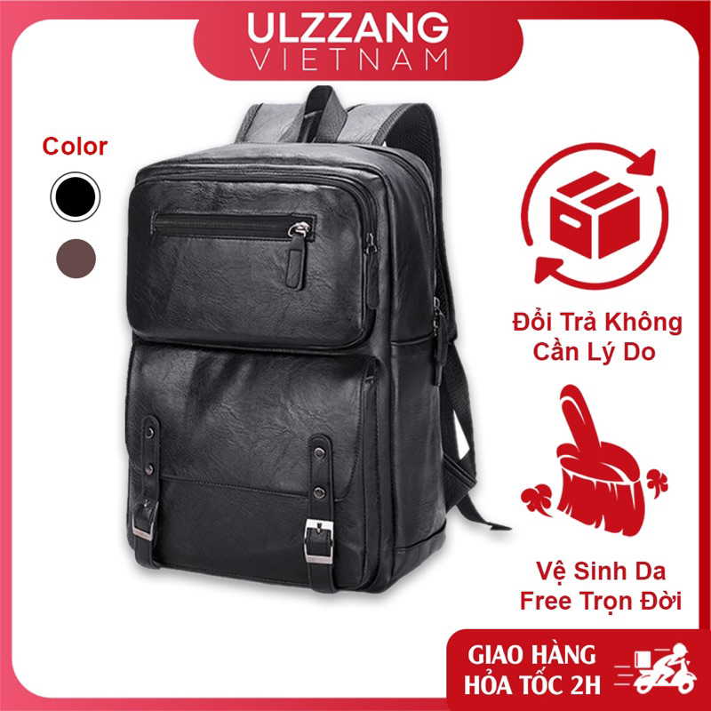 Balo da thời trang nam nữ Ulzzang, cặp đi học đựng laptop dành cho học sinh, sinh viên, dân công sở