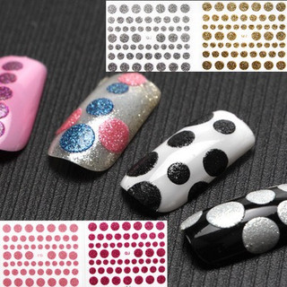 Sticker chấm bi tròn dán móng 3D 0324