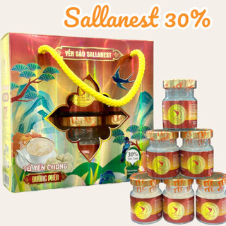 Nước Yến Sào Sallanest Chưng Đường Phèn 30% yến tươi Cao Cấp - Hộp tiết kiệm
