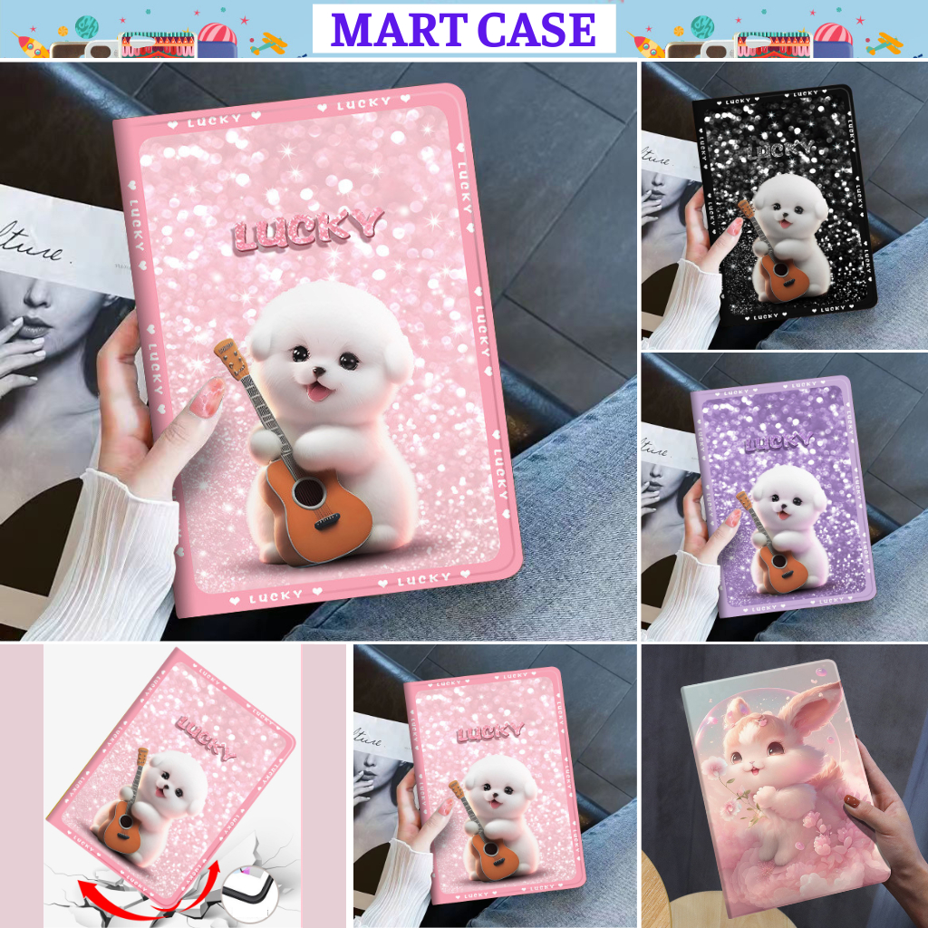 Ốp ipad Silicon hình Luckyy cute ốp iPad Air 1/2/3/4/5/Gen 5/6/7/8/9/10/Pro 11/9.7/10.5/Mini 1/2/3/4/5/6 - MART CASE