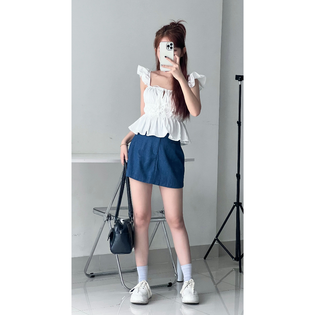 Áo Cánh Tiên Phối Nơ Mặc 2 Kiểu Xinh Xắn, Dễ Thương