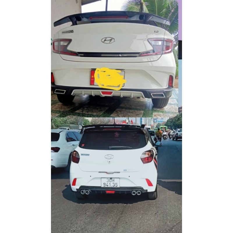 Lippo, Lip Chia Pô,Ốp Cản Sau Cho xe Hyundai I10 Hàng độ 2021-2023