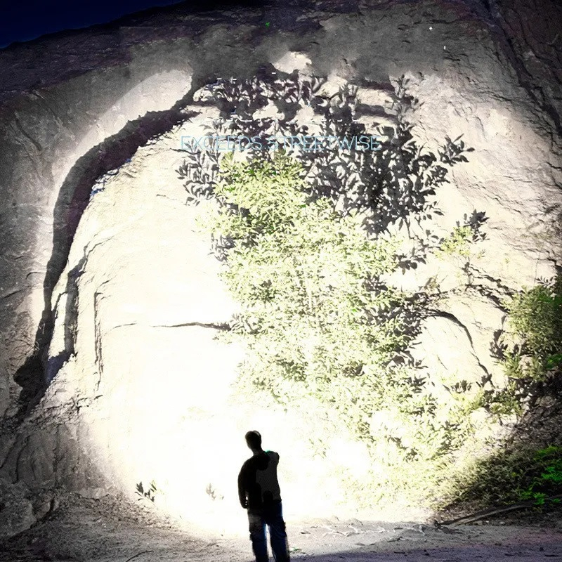 Đèn pin mini siêu sáng S500 chiếu xa 500m có zoom xa gần sạc pin usb tiện lợi