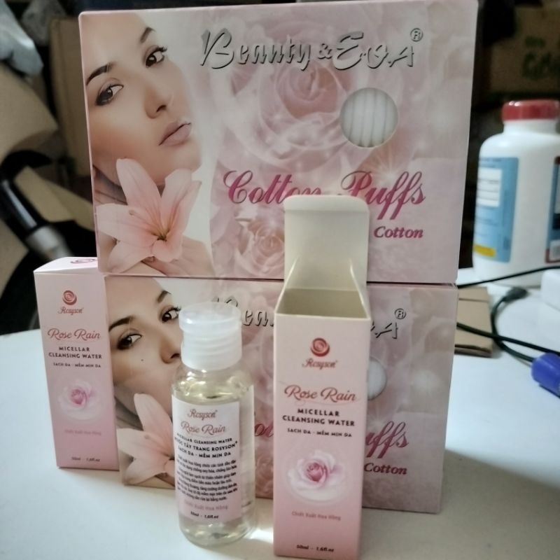 Bông tẩy trang Hàn Quốc Beaty và skin 100 miếng