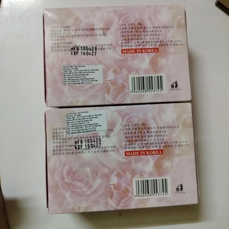 Bông tẩy trang Hàn Quốc Beaty và skin 100 miếng