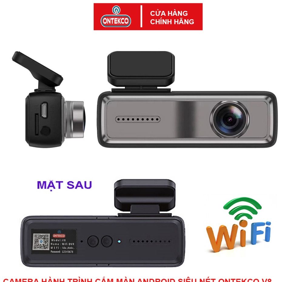 Camera hành trình Wifi ONTEKCO V8 PRO / V8 USB / V2, Góc rộng 2.0MPX / Camera kết nối màn android chính hãng - ONTEKCO | BigBuy360 - bigbuy360.vn