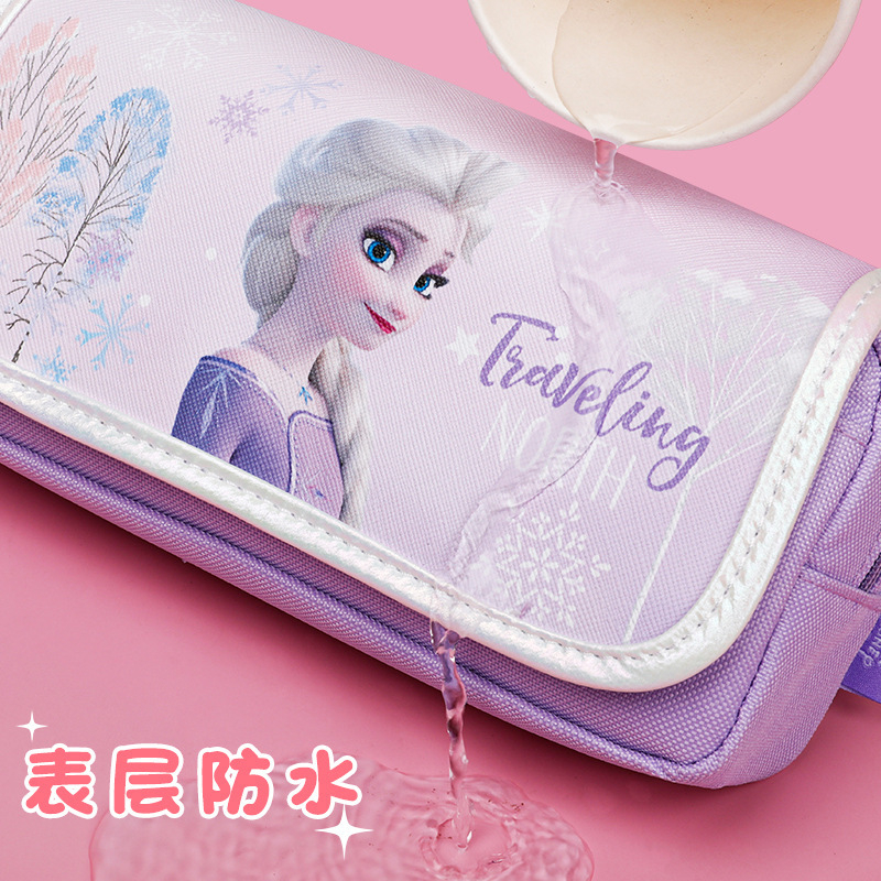 Hộp Bút Elsa Chính Hãng Disney, Chống Thấm Nước, Chống Bấm Bẩn, Ngăn Siêu To
