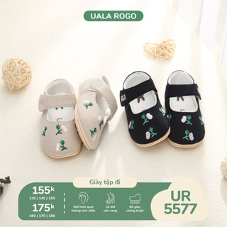 Giày tập đi đế cao su non uala rogo cho bé gái ur5577