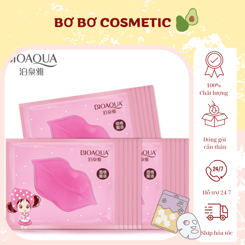 Mặt nạ môi dạng thạch, dưỡng môi cấp ẩm, làm hồng môi Bioaqua nội địa Trung - Mask môi cực tốt