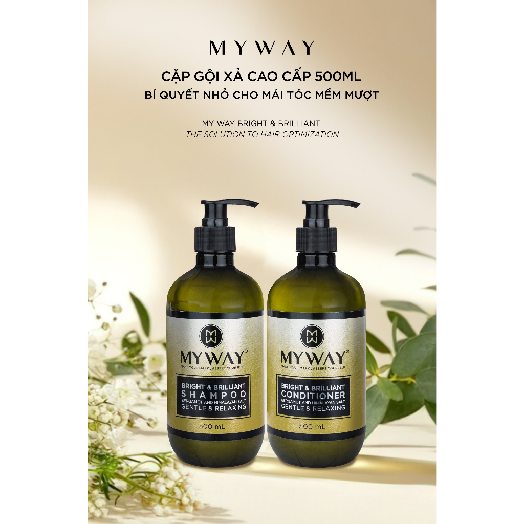 Bộ Dầu Gội Xả MY WAY BRIGHT & BRILLIANT Từ Thiên Nhiên Cao Cấp