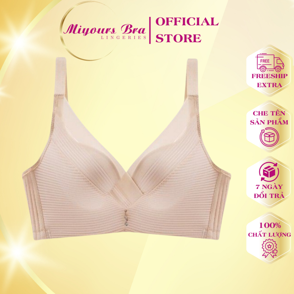 Áo lót ngực nữ su Miyours Fashion & More AL402 không gọng, đệm 2cm nâng ngực, dây bản to che mỡ nách, mỡ lưng