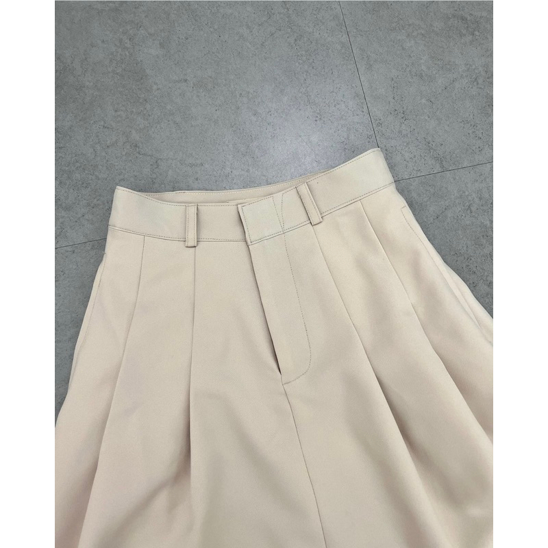 Chân váy gấp ly 2 bên eo dài 90cm nâu ánh rêu,đen