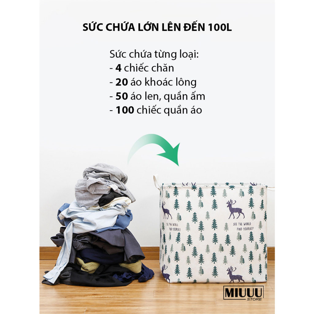 Túi Đựng Chăn Màn Dây Rút, Vải Canvas Tối Giản, Túi Đựng Quần Áo Cỡ Lớn Chống Thấm